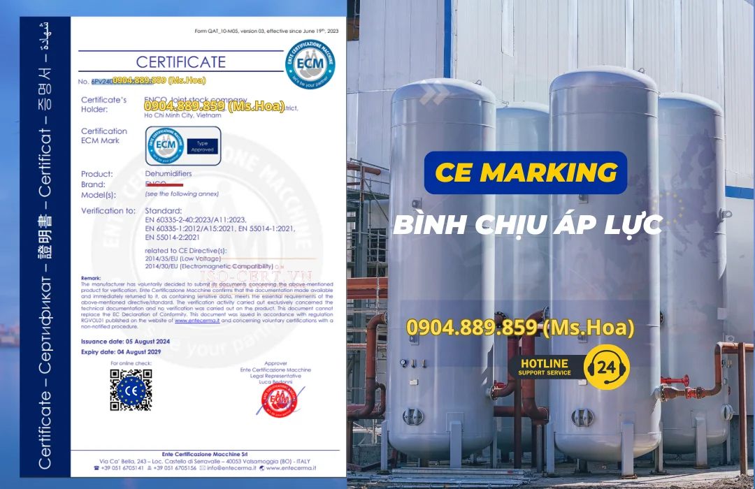 Đăng Ký CE Marking cho Bình chịu áp lực đơn giản tại Việt Nam Đăng Ký CE Marking cho Bình chịu áp lực đơn giản tại Việt Nam - CE Marking cho Bình chịu áp lực