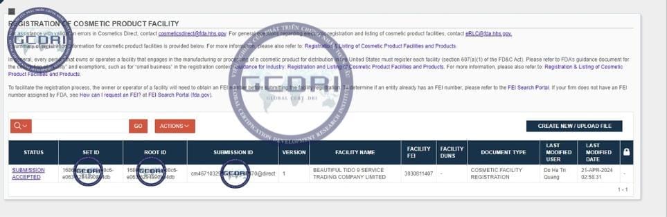 Đăng ký mã số cơ sở FEI cho ngành Mỹ Phẩm Đăng ký mã số cơ sở FEI cho ngành Mỹ Phẩm - Đăng ký mã số cơ sở FEI