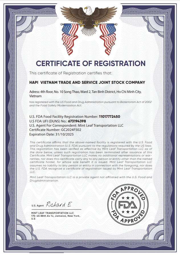 FDA HAPI VIỆT NAM FDA HAPI VIỆT NAM