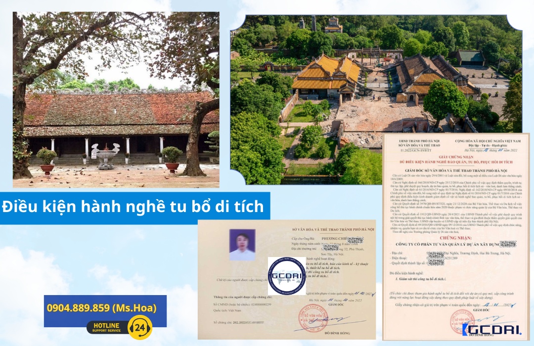 Điều kiện hành nghề tu bổ di tích