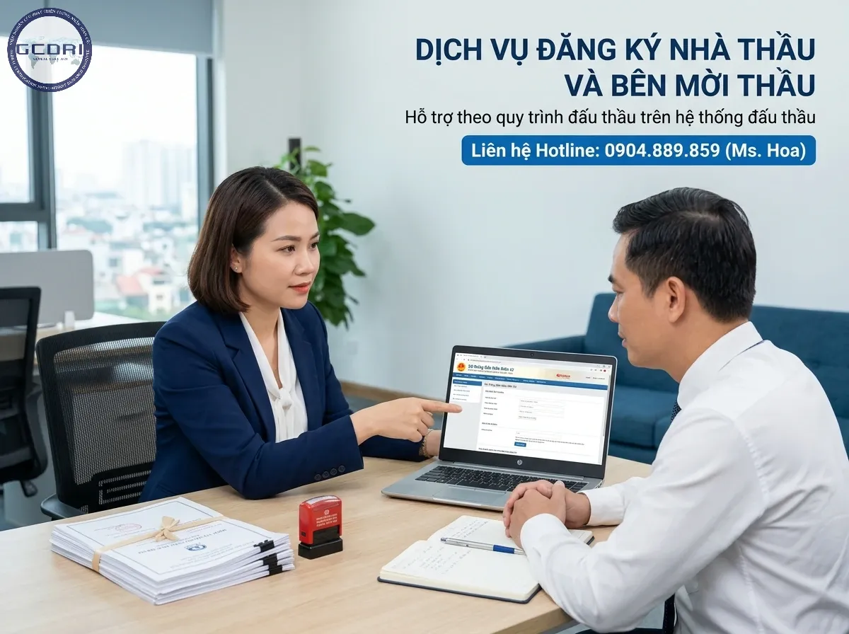 Dịch vụ đăng ký nhà thầu và mời thầu